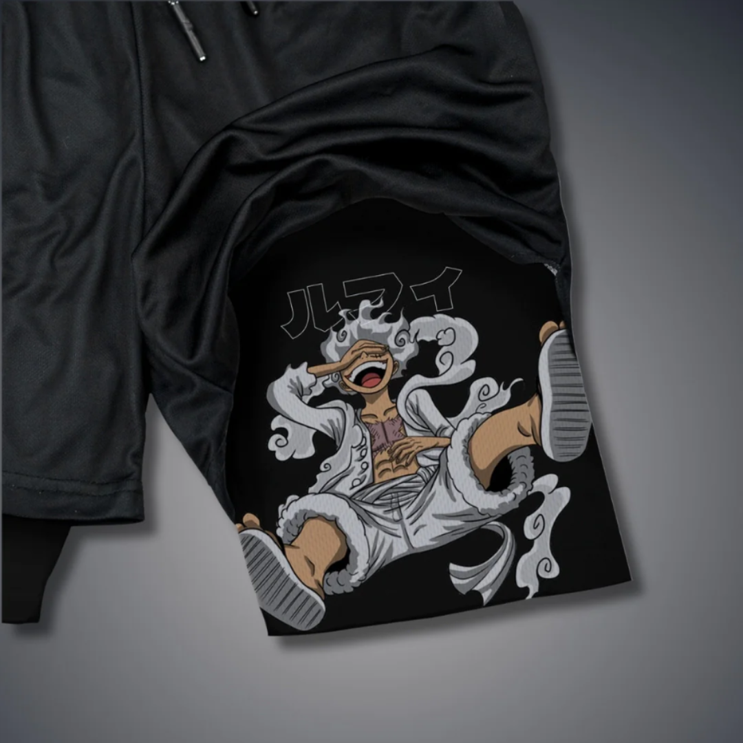 Anime Performance Shorts White Luffy