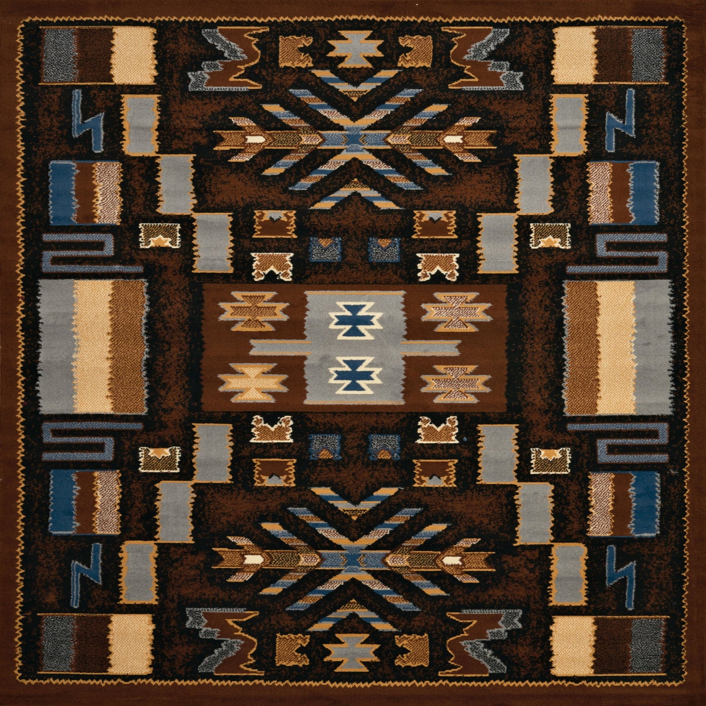 United Weavers Brunswick Naja Southwestern Geometric Area Rug, Brown, 7'10" x 10'6"