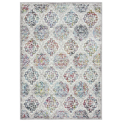 Home Dynamix Boho Andorra Area Rug, Ivory/Pink, 7'9"x10'2"