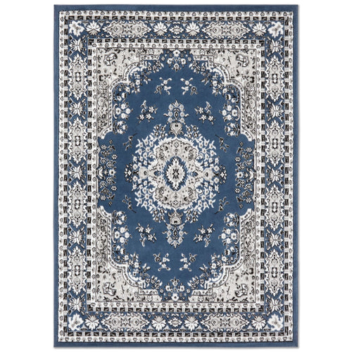 Home Dynamix Premium Sakarya Traditional Medallion Area Rug, Blue/Ivory, 7'8"x10'7"