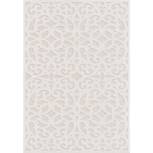 Joaquin Natural/ Ivory Flatweave Area Rug - 7'9 x 10'10