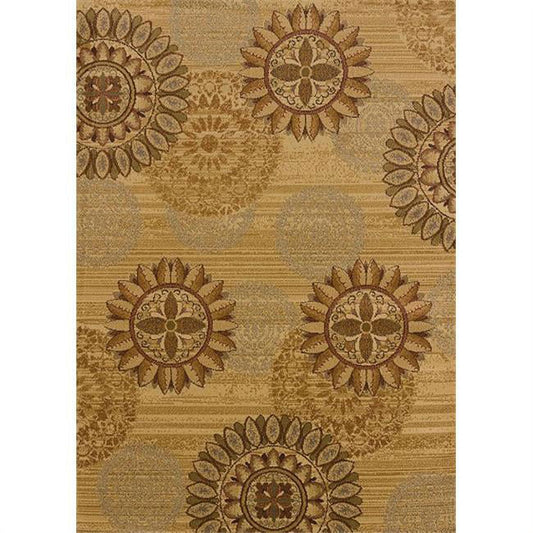 United Weavers Affinity Area Rug 750-00315 Sundial Ivory Leaves Petals 1' 10" x 2' 8" Rectangle