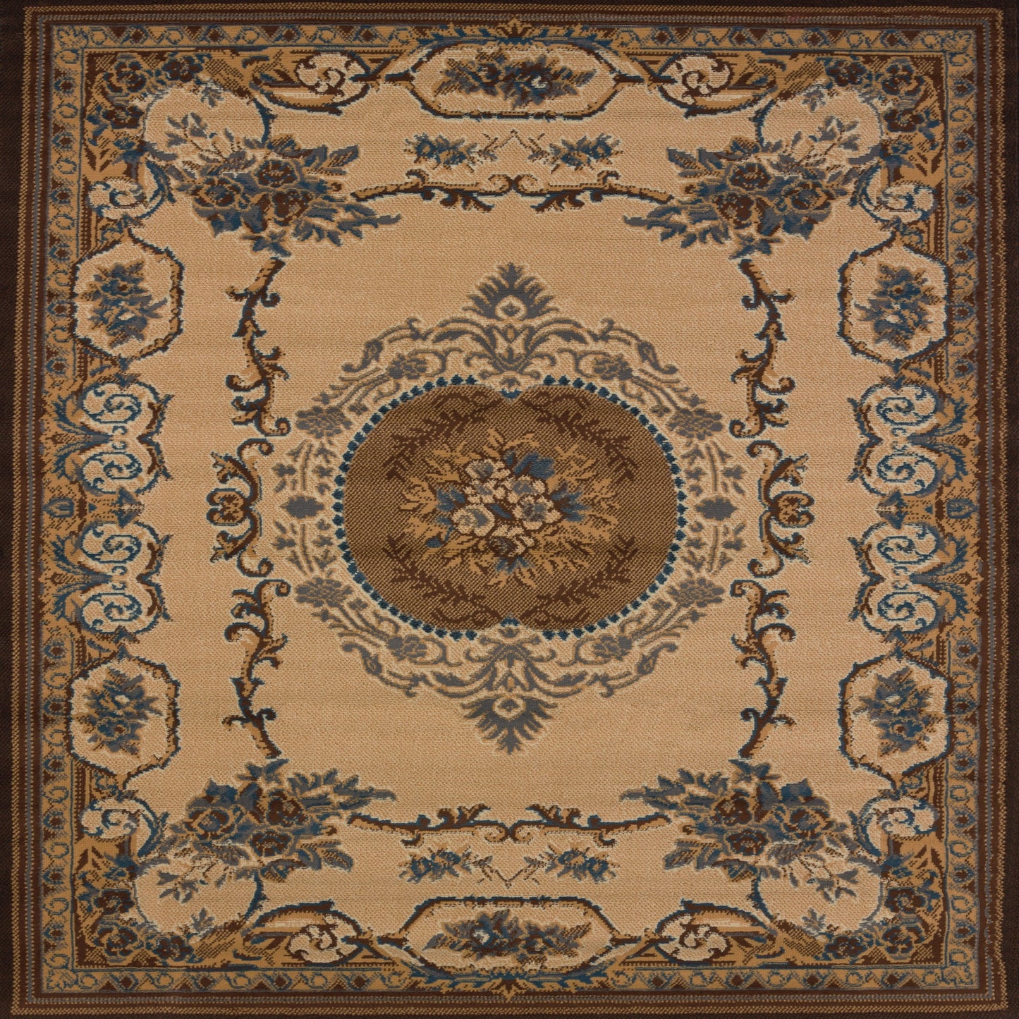 United Weavers Brunswick Becca Oriental Border Area Rug, Light Blue, 3'11" x 5'3"