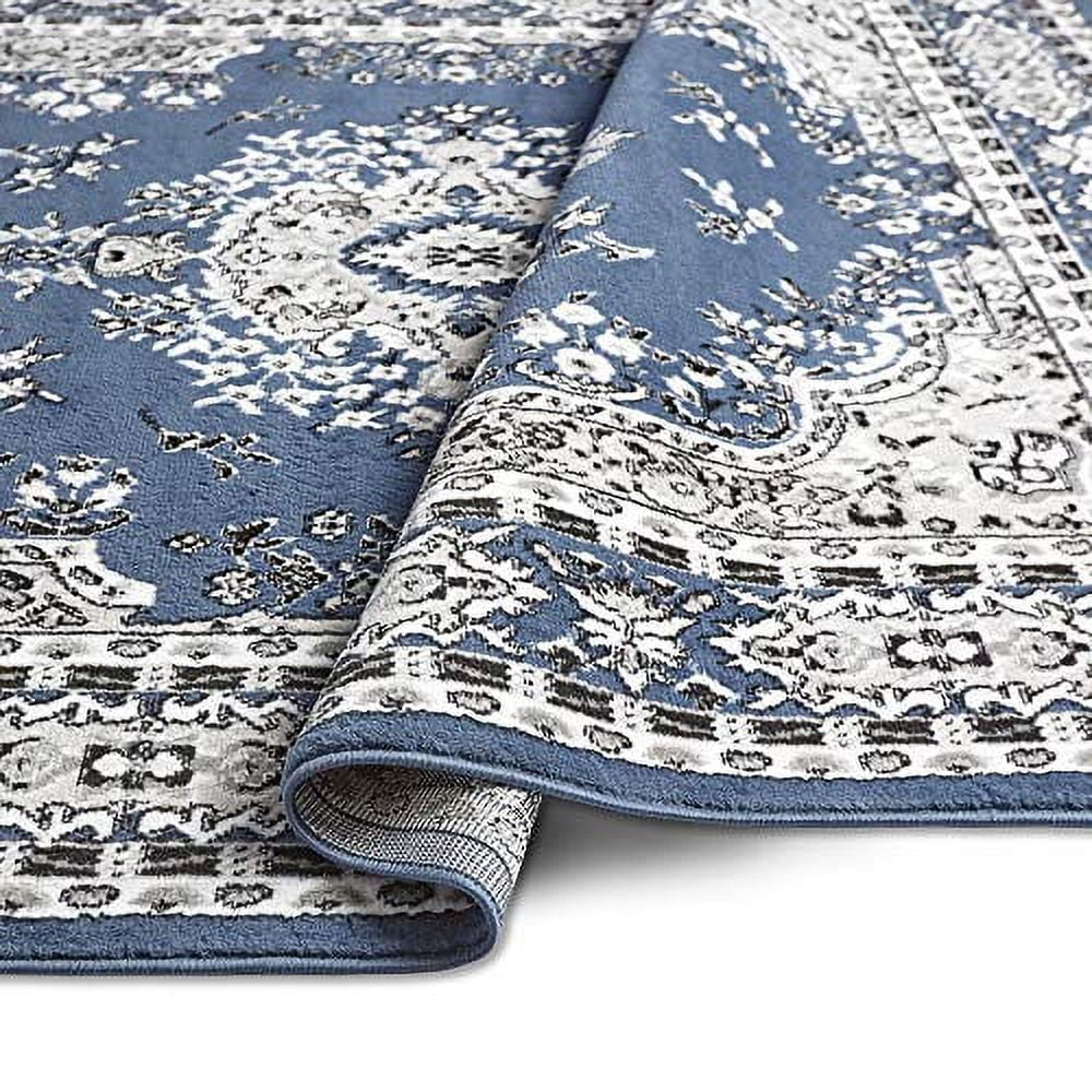 Home Dynamix Premium Sakarya Traditional Medallion Area Rug, Blue/Ivory, 7'8"x10'7"