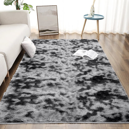 YEERSWAG Fluffy Area Rugs ,4'x6' Soft Rug Indoor Modern Area Rugs for Living Room Bedroom Carpet Home Decor