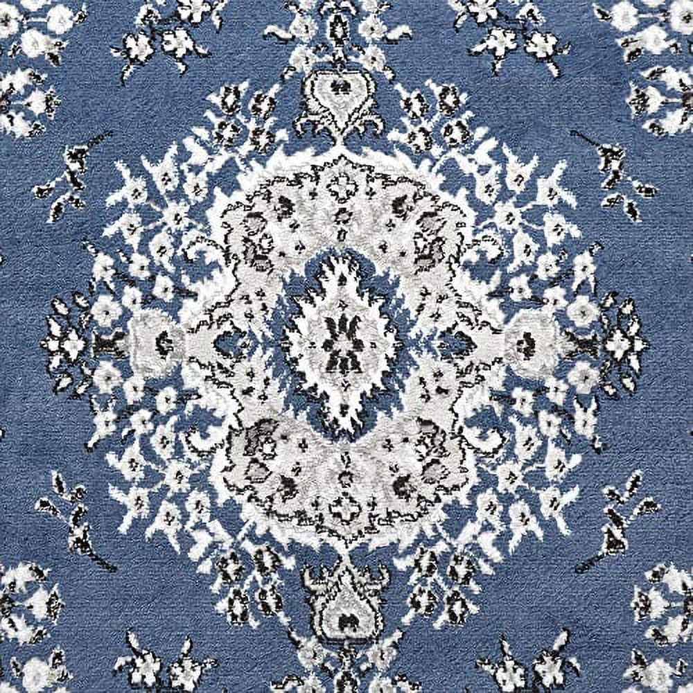 Home Dynamix Premium Sakarya Traditional Medallion Area Rug, Blue/Ivory, 7'8"x10'7"